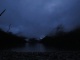 La fin du coucher de soleil annonce le début d'une longue…