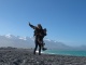 Rodéo sur la plage de Kaikoura avec les jolies montagnes …